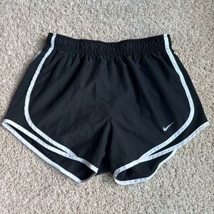 Nike Black and White Athletic Shorts with Moisture-Wicking Fabric